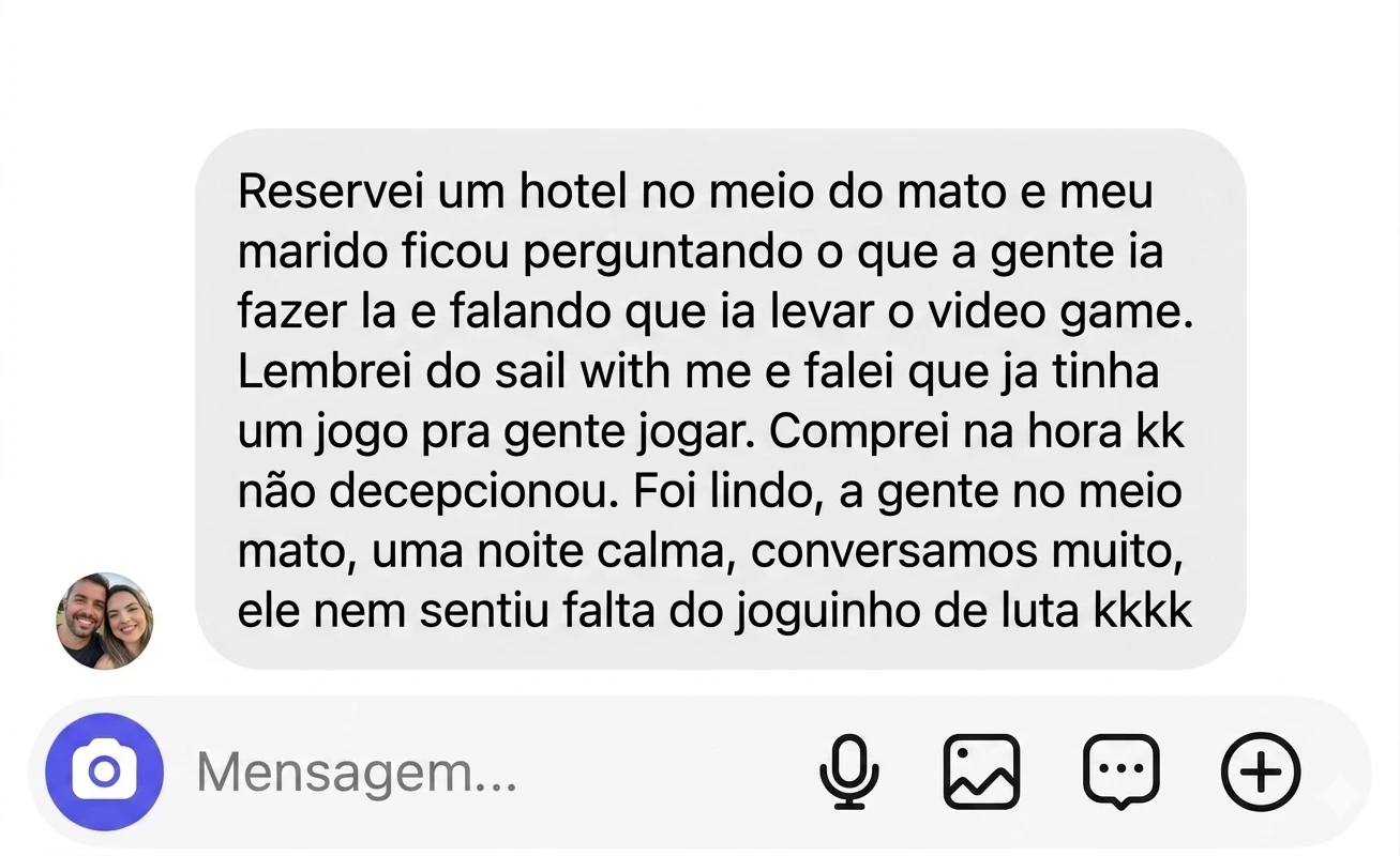Mensagem de quem viveu a experiência Cartas de Bordo