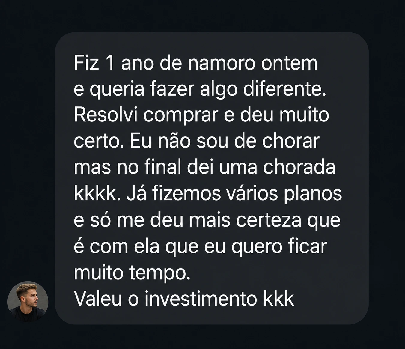 Mensagem de quem viveu a experiência Cartas de Bordo